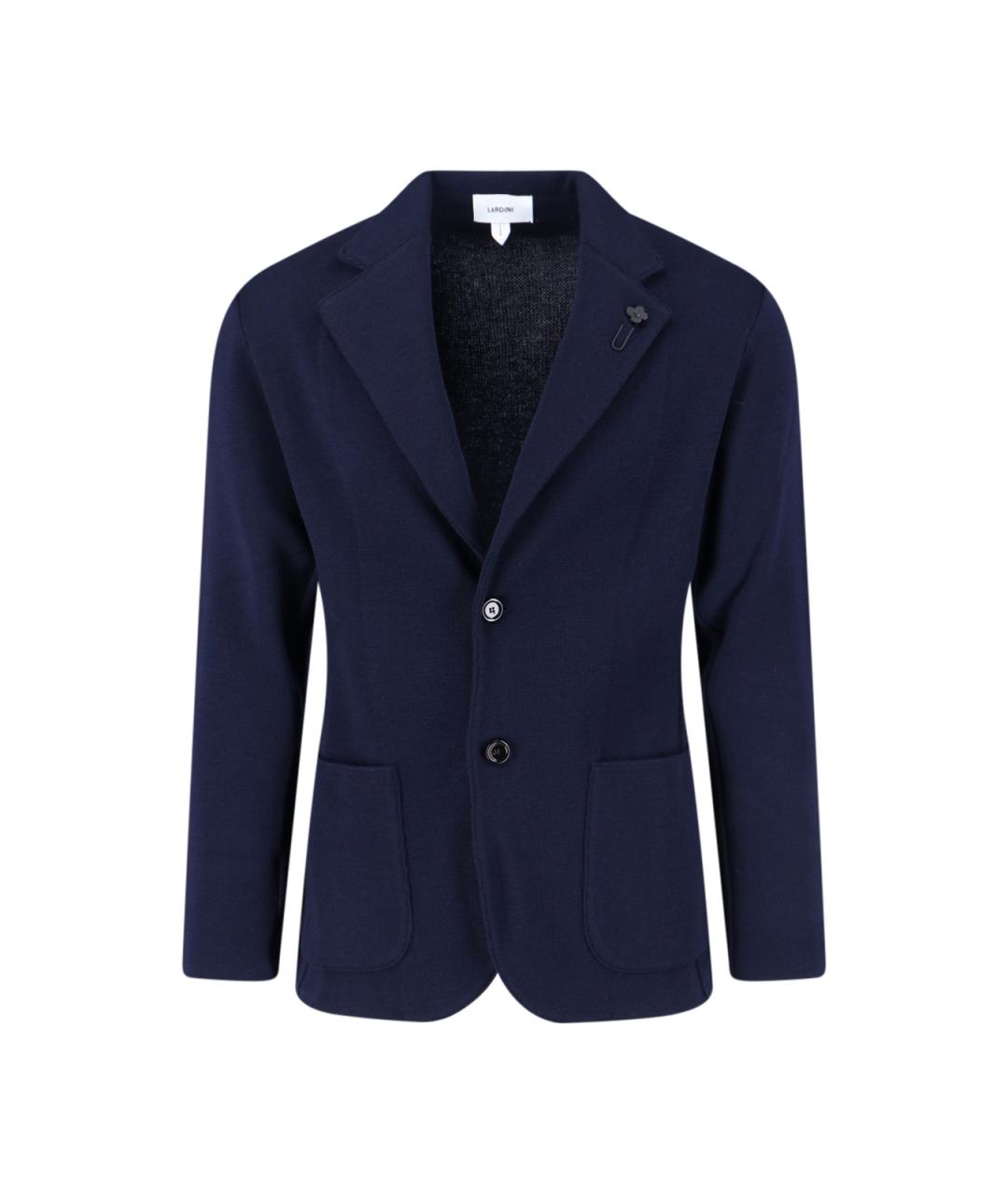 LARDINI Синий шерстяной пиджак, фото 1