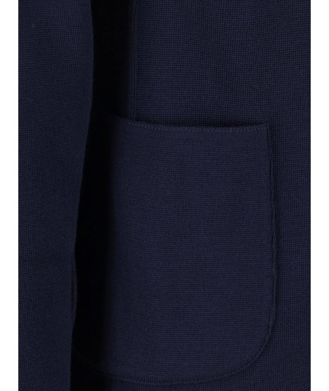 LARDINI Синий шерстяной пиджак, фото 5