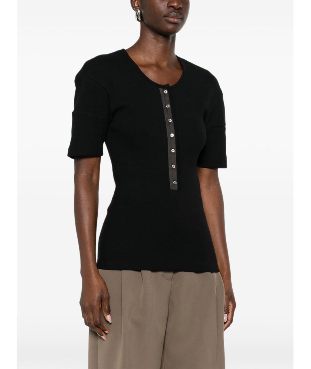 LEMAIRE Черная хлопковая футболка, фото 5