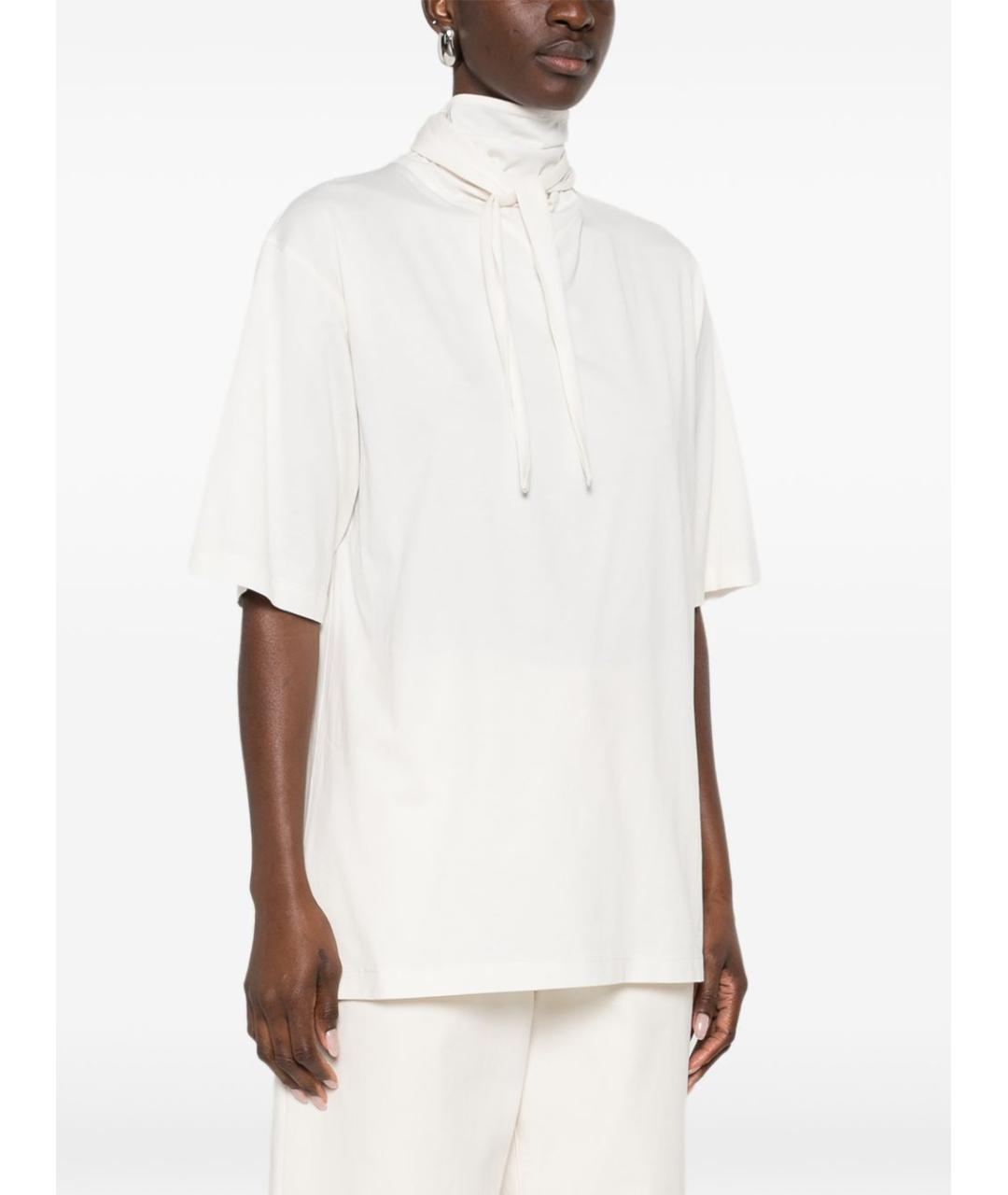 LEMAIRE Белая хлопковая футболка, фото 4