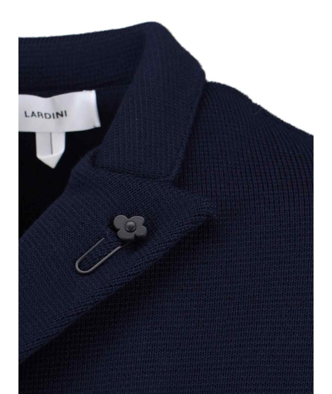 LARDINI Синий шерстяной пиджак, фото 5