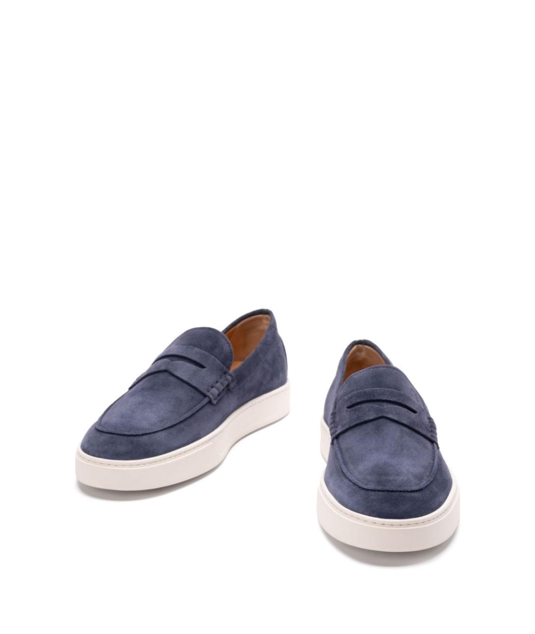TOD'S Синие замшевые лоферы, фото 2