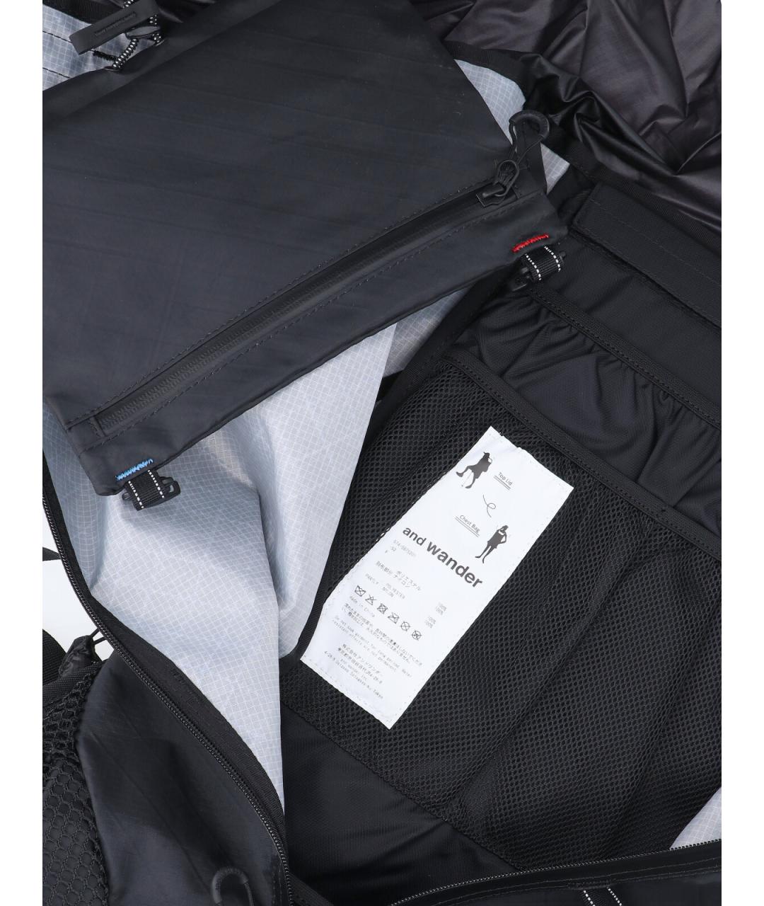 AND WANDER Черный тканевый рюкзак, фото 7