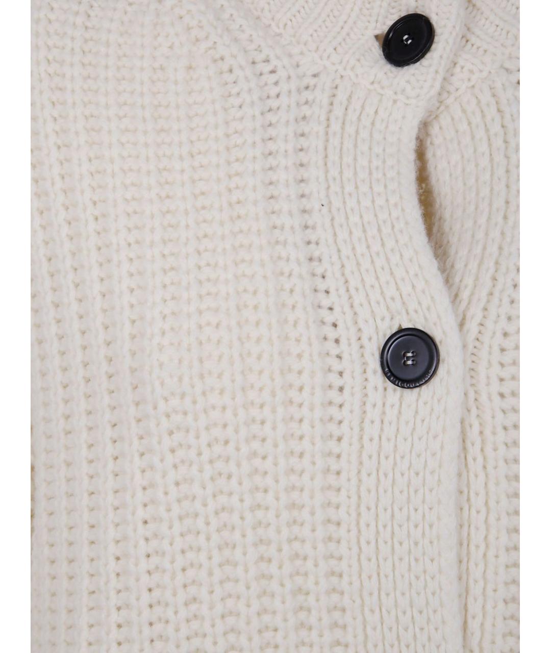 SEMICOUTURE Белый шерстяной кардиган, фото 3