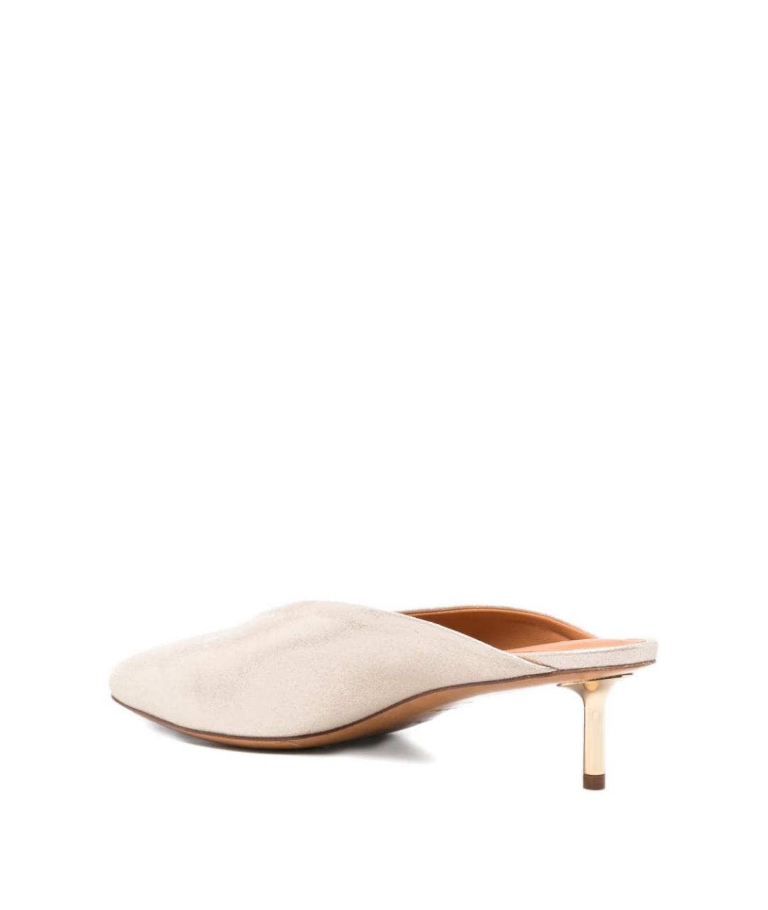 FORTE FORTE Серые кожаные мюли, фото 3