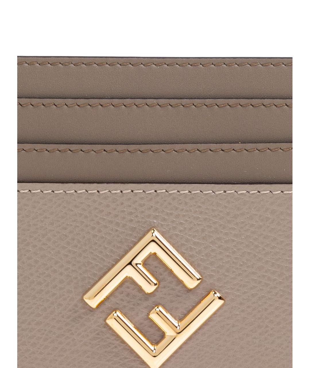 FENDI Коричневый кожаный кардхолдер, фото 2