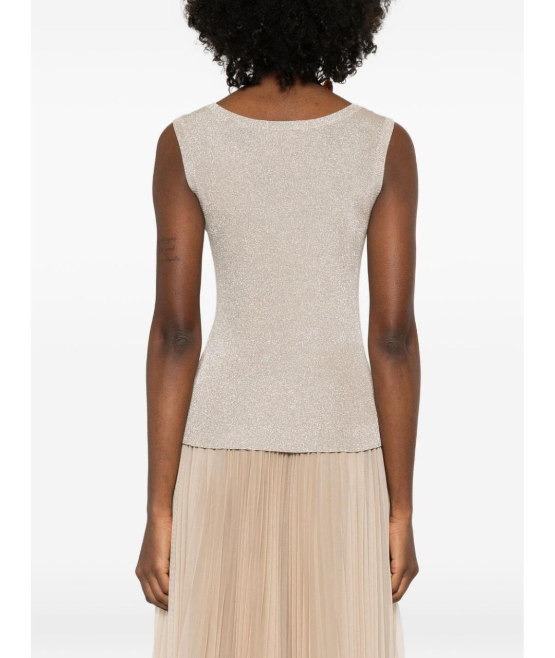 FABIANA FILIPPI Бежевая вискозная майка, фото 2