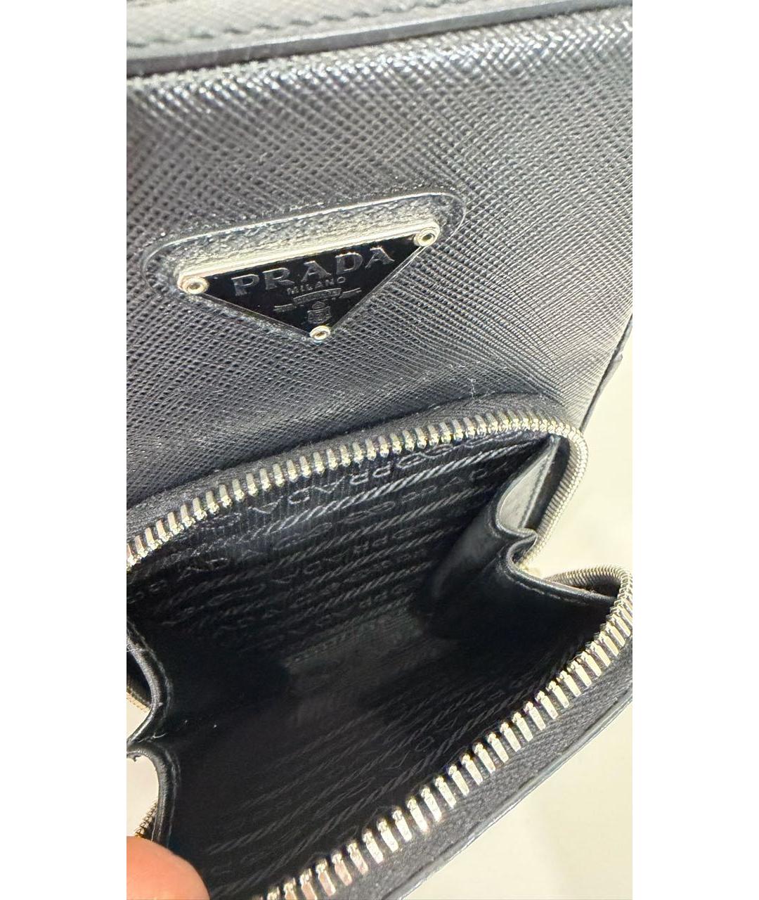 PRADA Антрацитовая кожаная сумка через плечо, фото 3