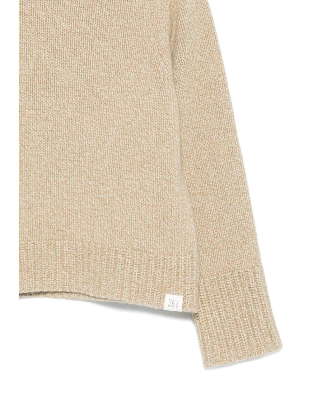 PEUTEREY Бежевый кашемировый джемпер / свитер, фото 3