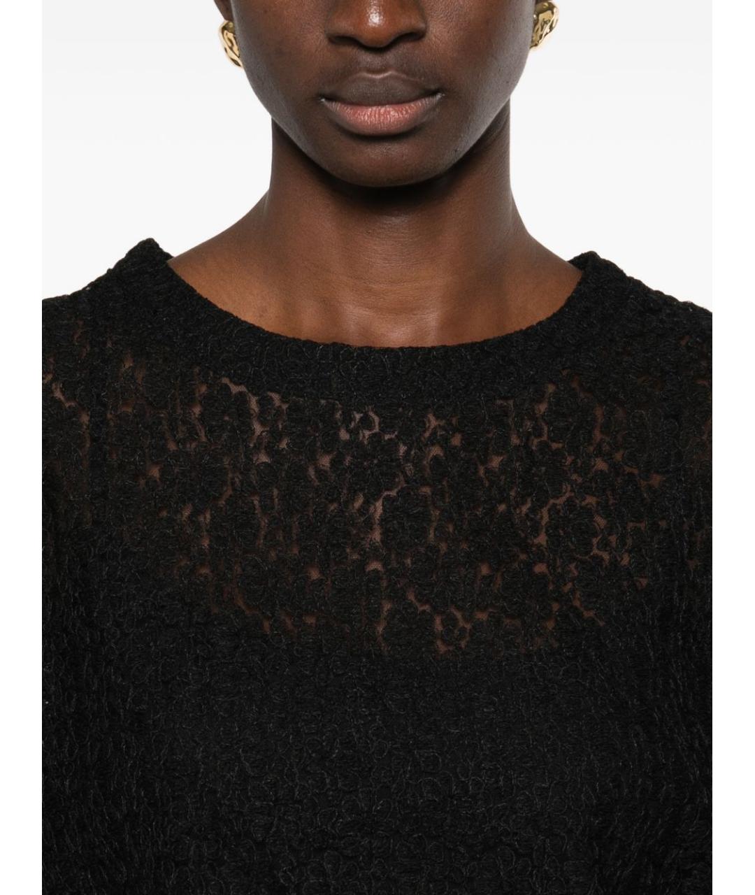 ERMANNO SCERVINO Черная полиэстеровая футболка, фото 2