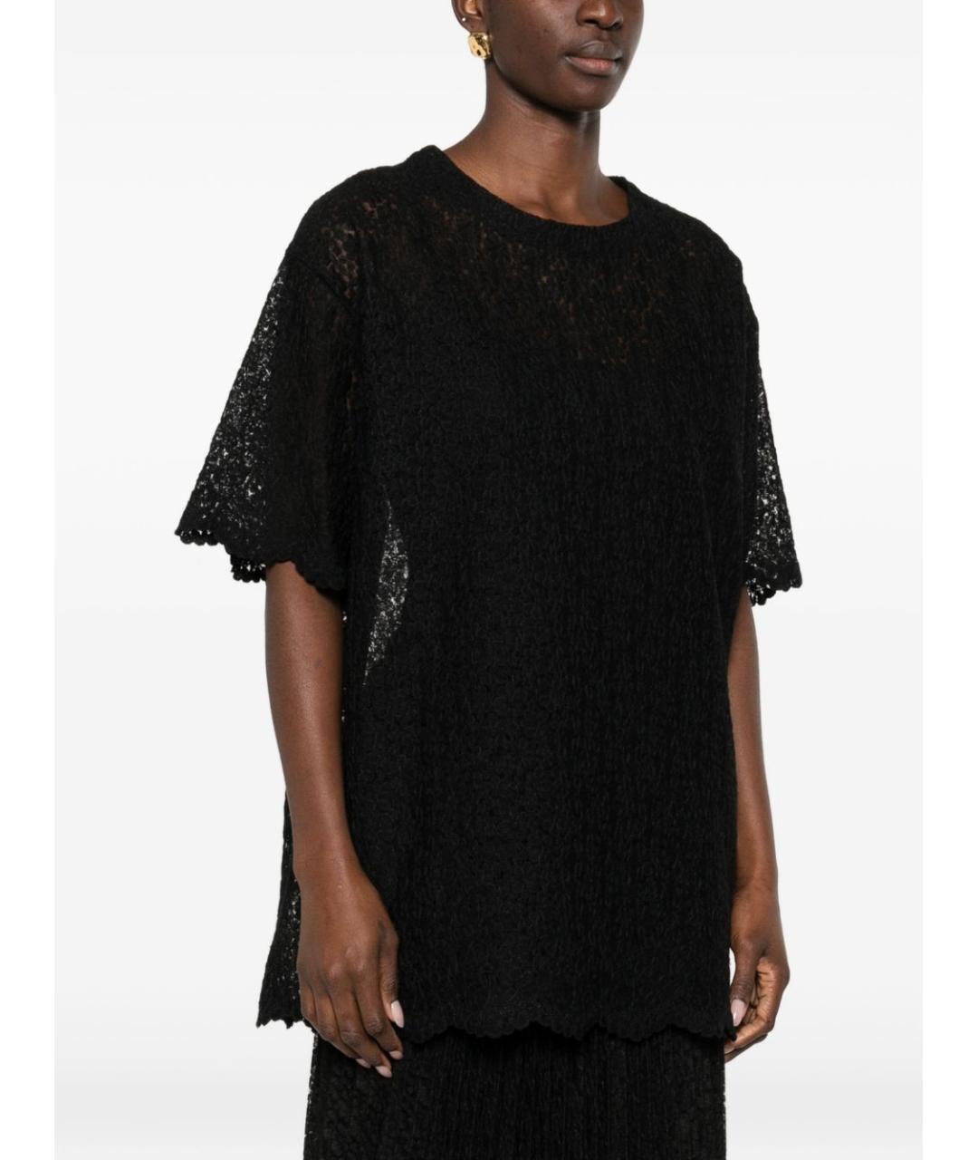 ERMANNO SCERVINO Черная полиэстеровая футболка, фото 4