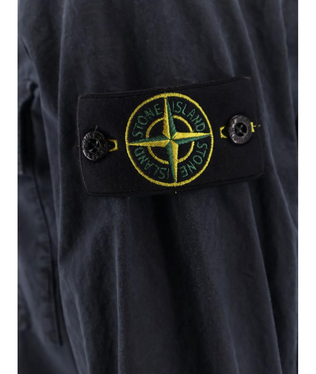 STONE ISLAND Синяя хлопковая кэжуал рубашка, фото 2