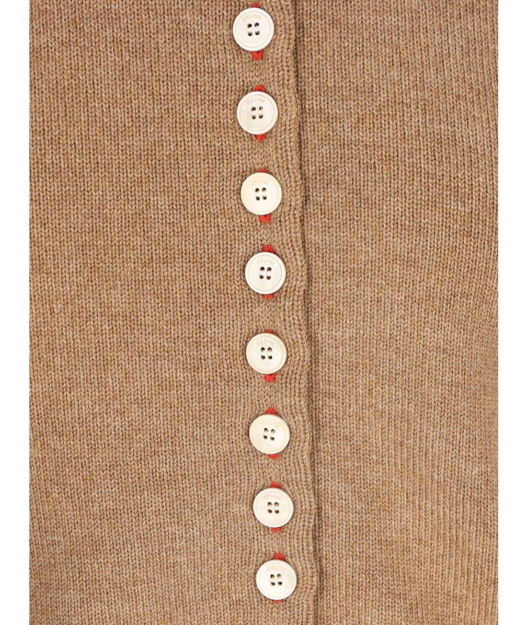 CELINE Бежевый кашемировый кардиган, фото 2