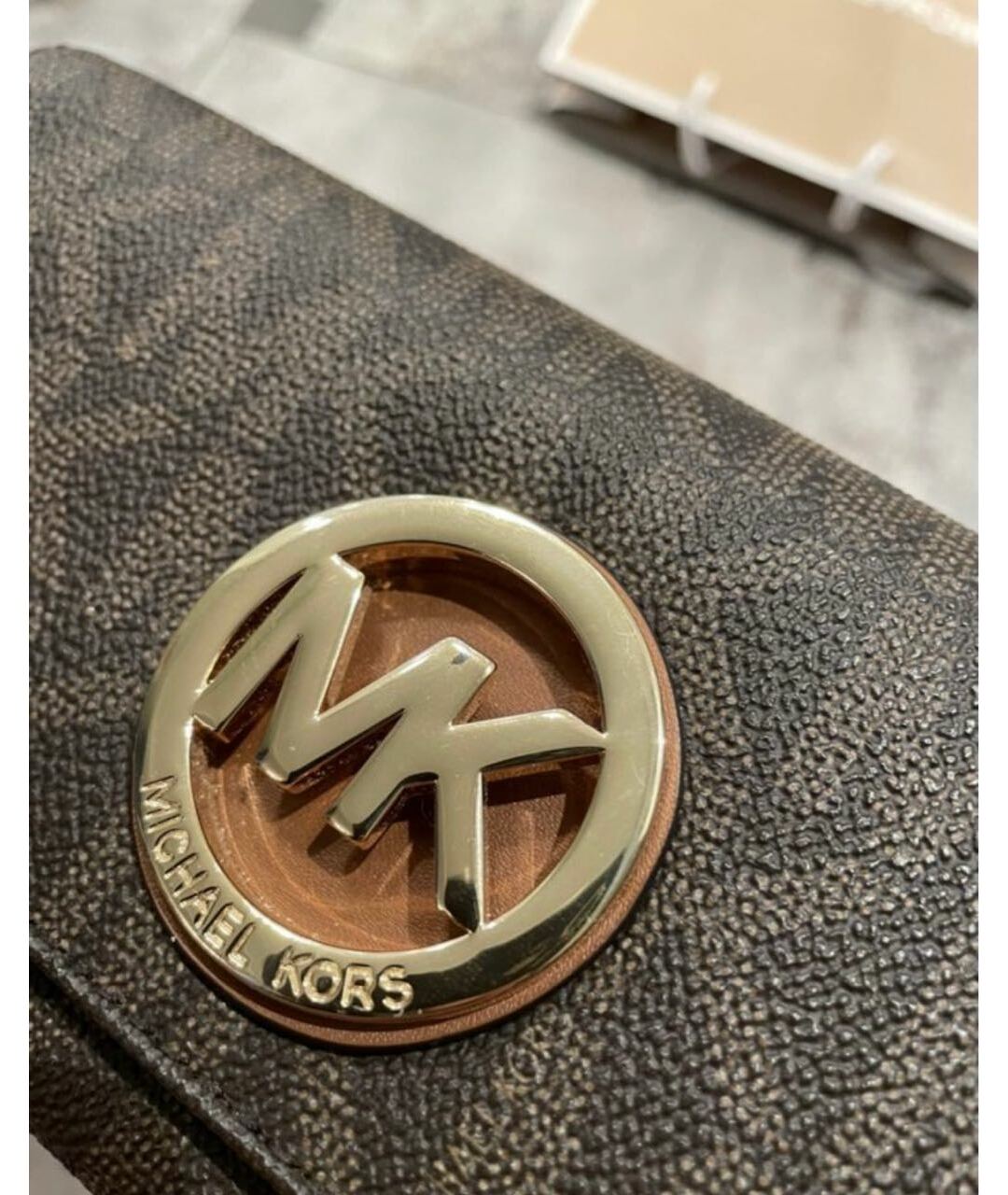 MICHAEL KORS Коричневый кожаный кошелек, фото 7