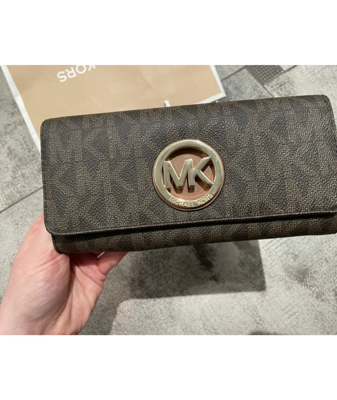 MICHAEL KORS Коричневый кожаный кошелек, фото 8