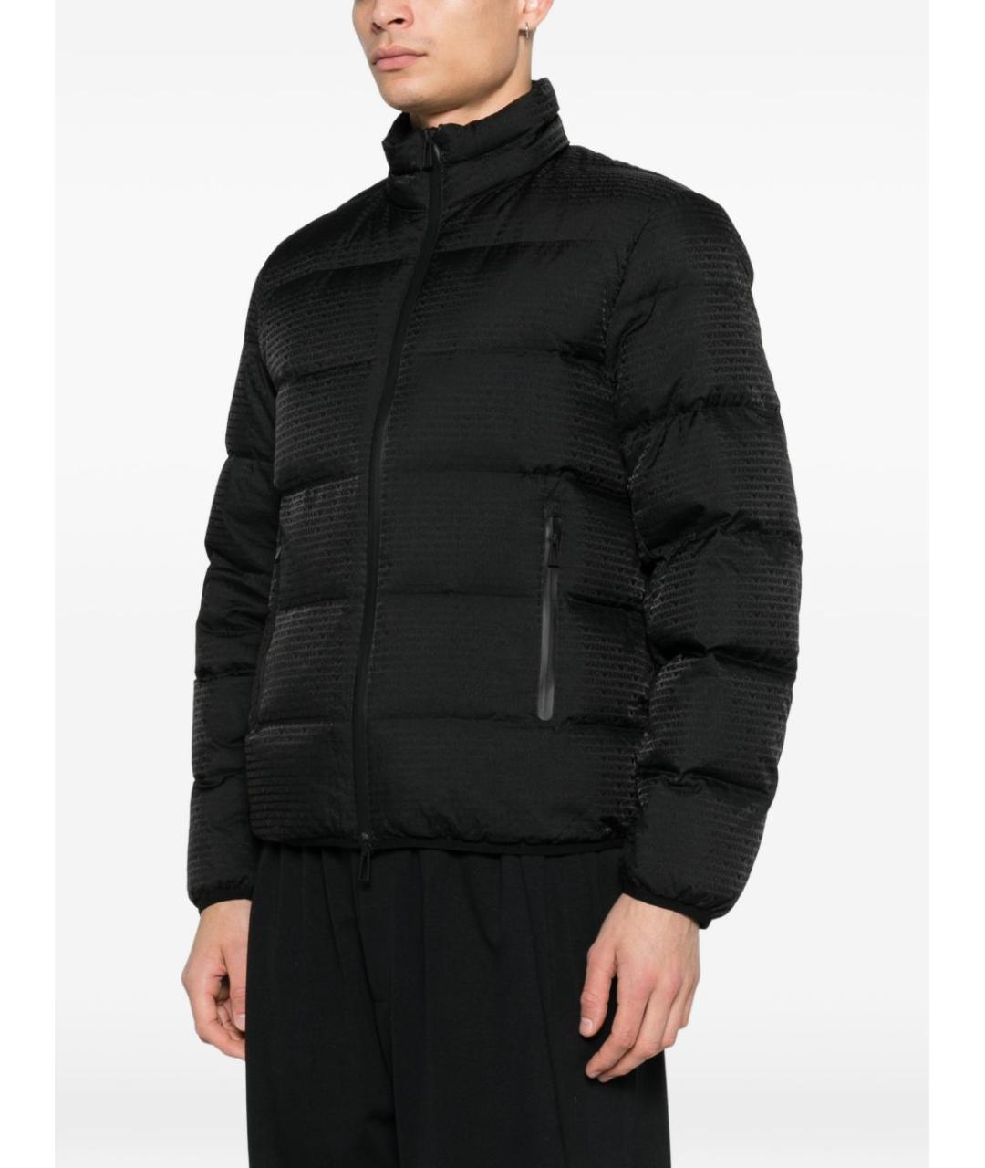 EMPORIO ARMANI Черный полиамидовый пуховик, фото 3