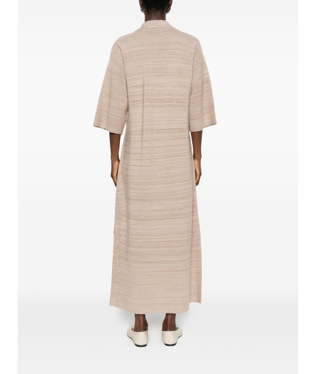 FABIANA FILIPPI Бежевое шерстяное повседневное платье, фото 5
