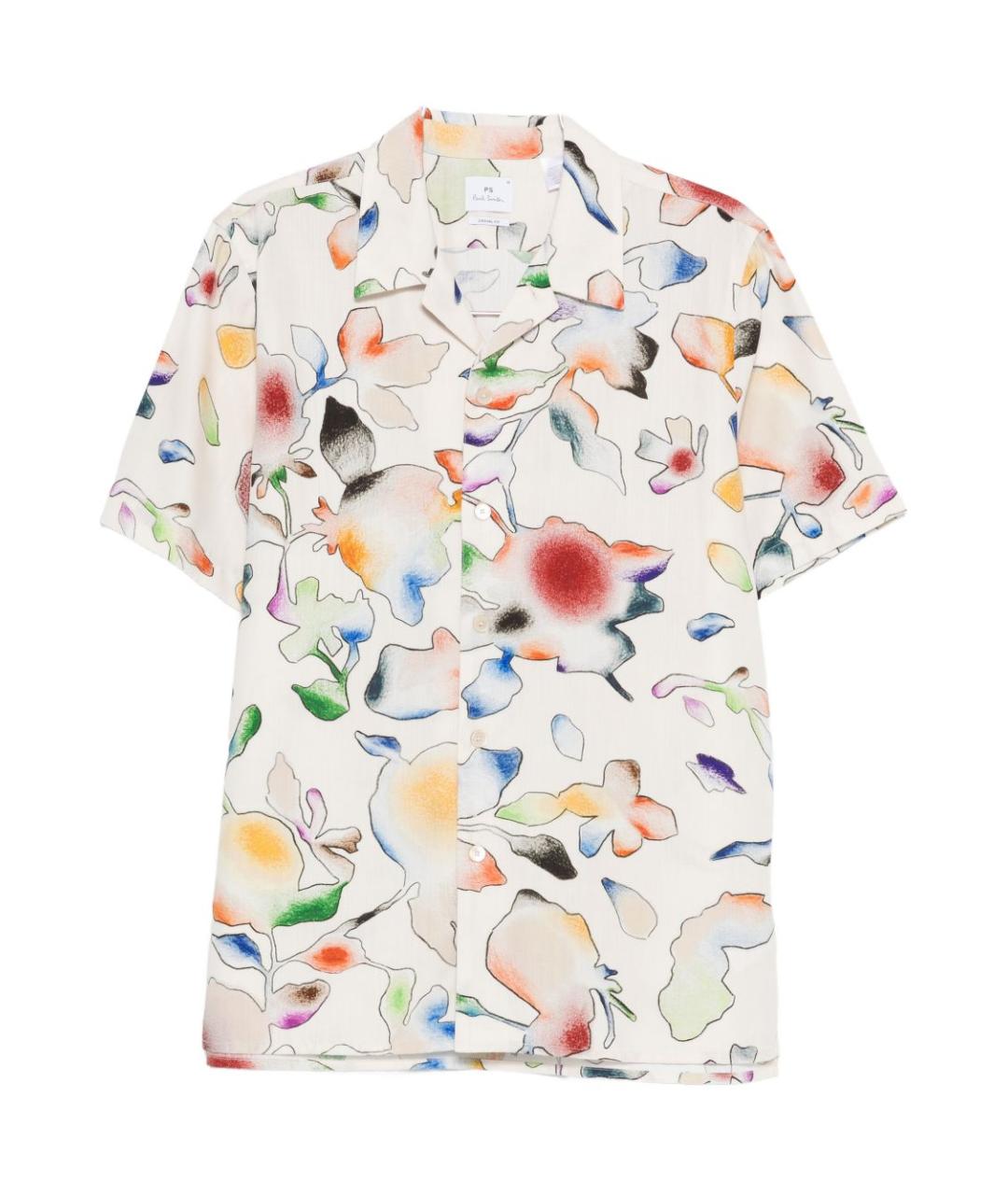 PS BY PAUL SMITH Мульти хлопко-лиоцелловая кэжуал рубашка, фото 1