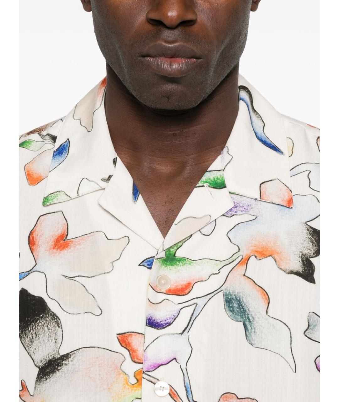 PS BY PAUL SMITH Мульти хлопко-лиоцелловая кэжуал рубашка, фото 3