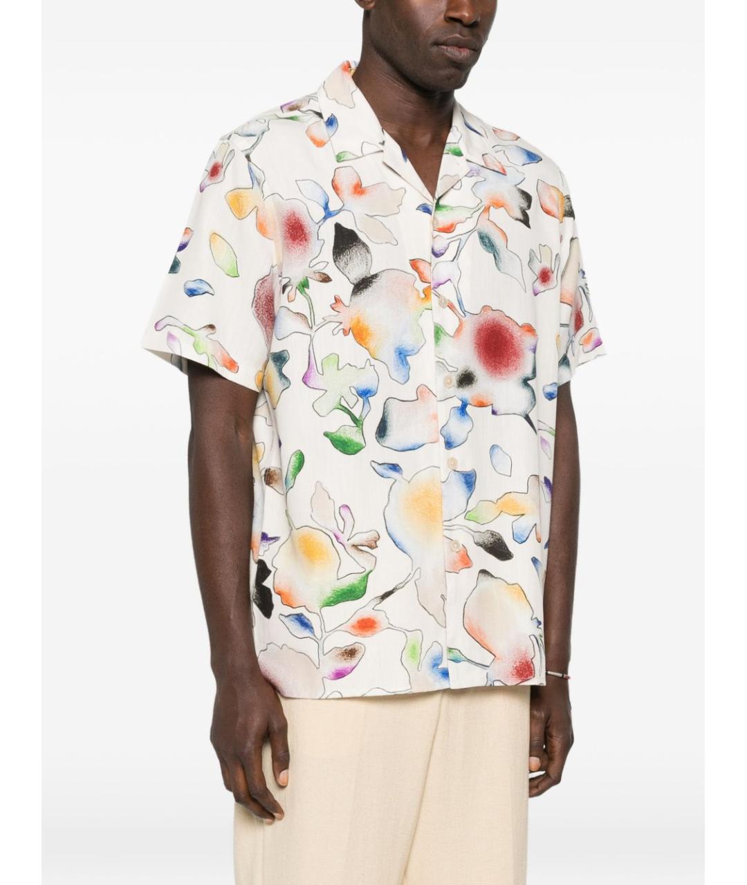 PS BY PAUL SMITH Мульти хлопко-лиоцелловая кэжуал рубашка, фото 2