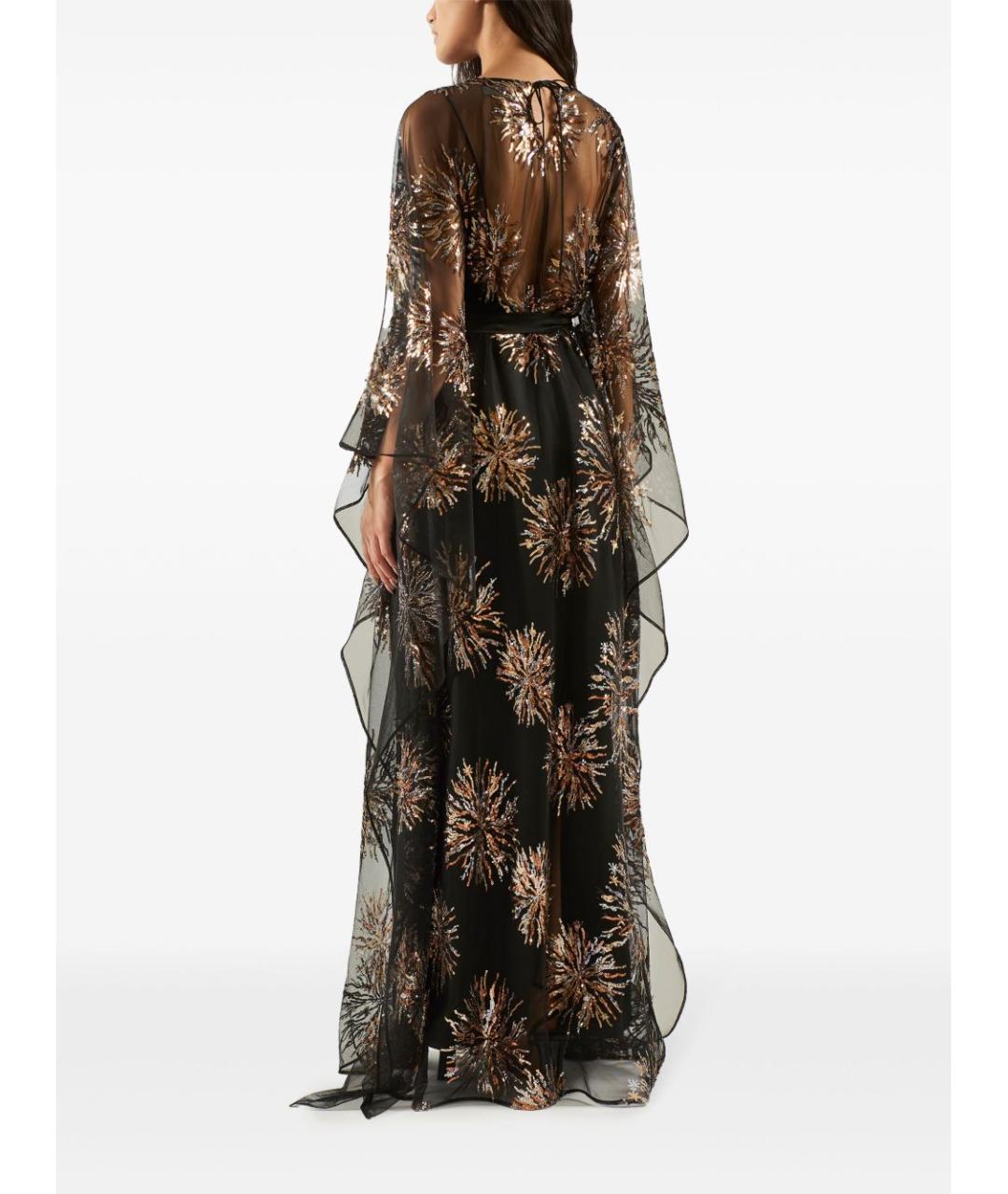 TALLER MARMO Черная полиэстеровая туника, фото 5