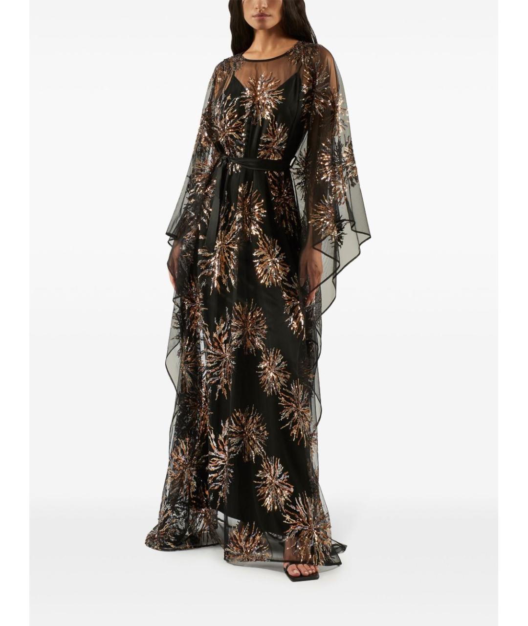 TALLER MARMO Черная полиэстеровая туника, фото 2