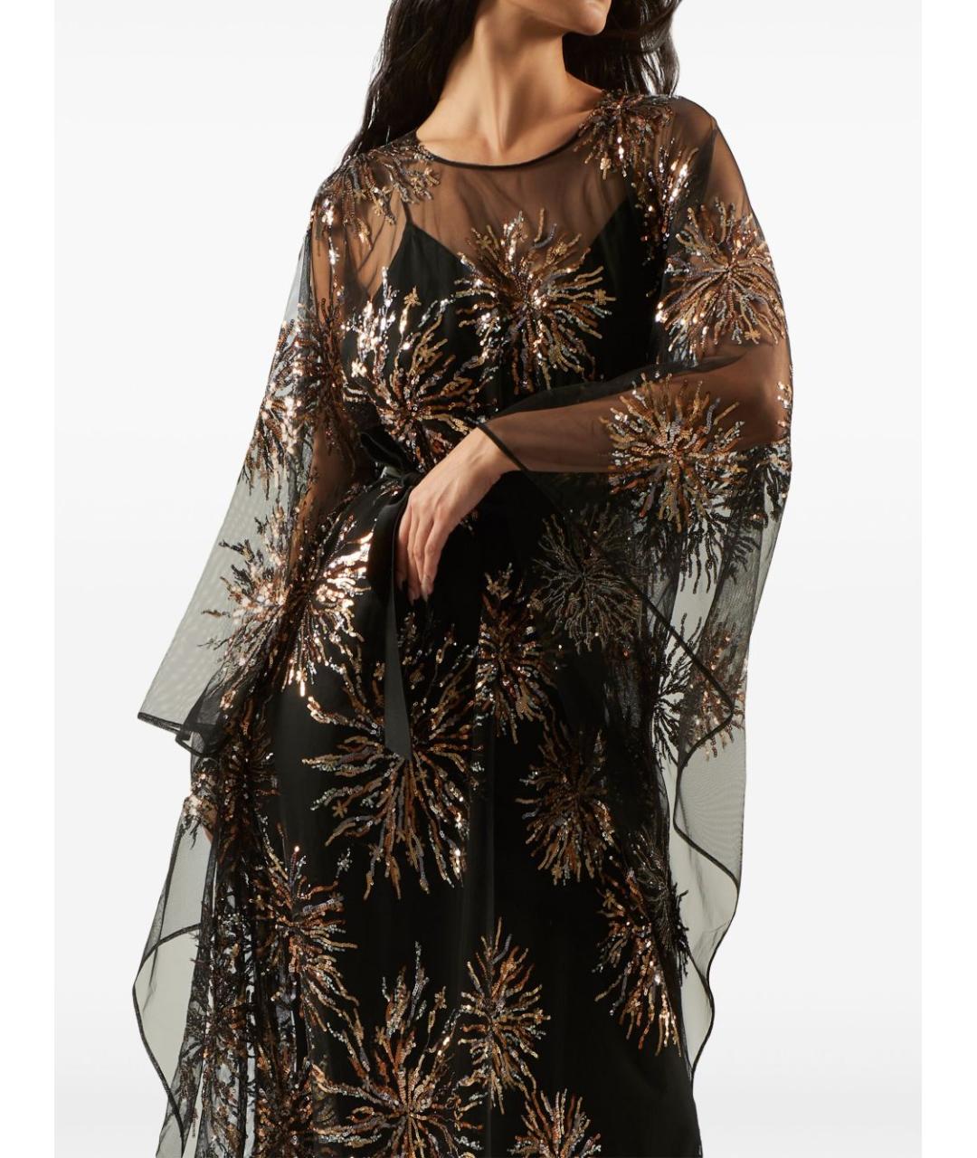 TALLER MARMO Черная полиэстеровая туника, фото 3