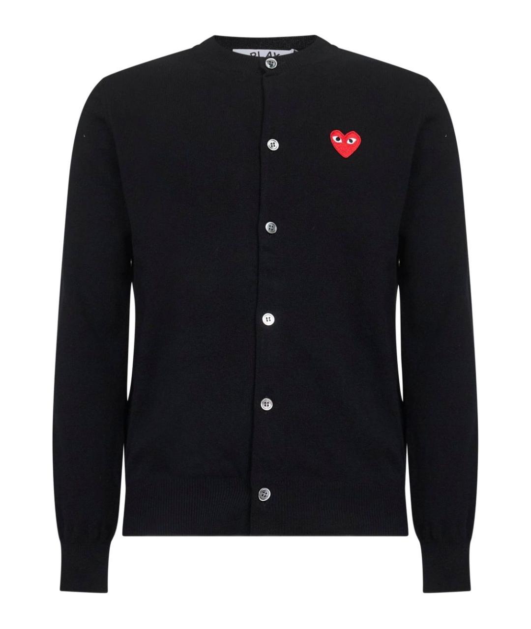 COMME DES GARÇONS Черный шерстяной кардиган, фото 4