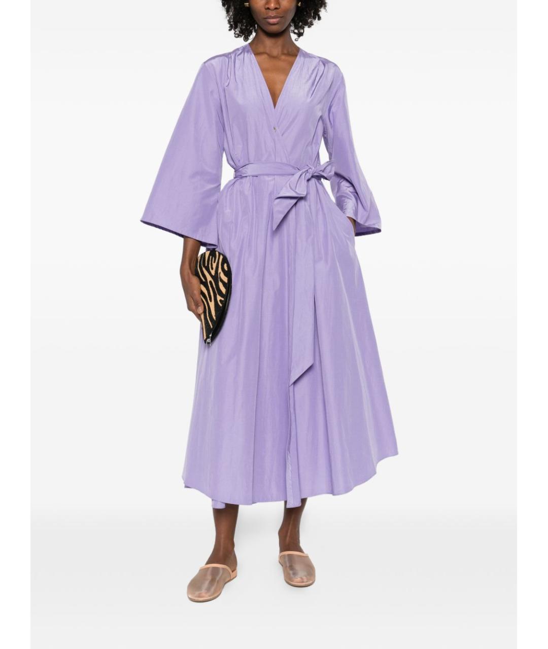 FORTE FORTE Фиолетовое полиэстеровое платье, фото 5