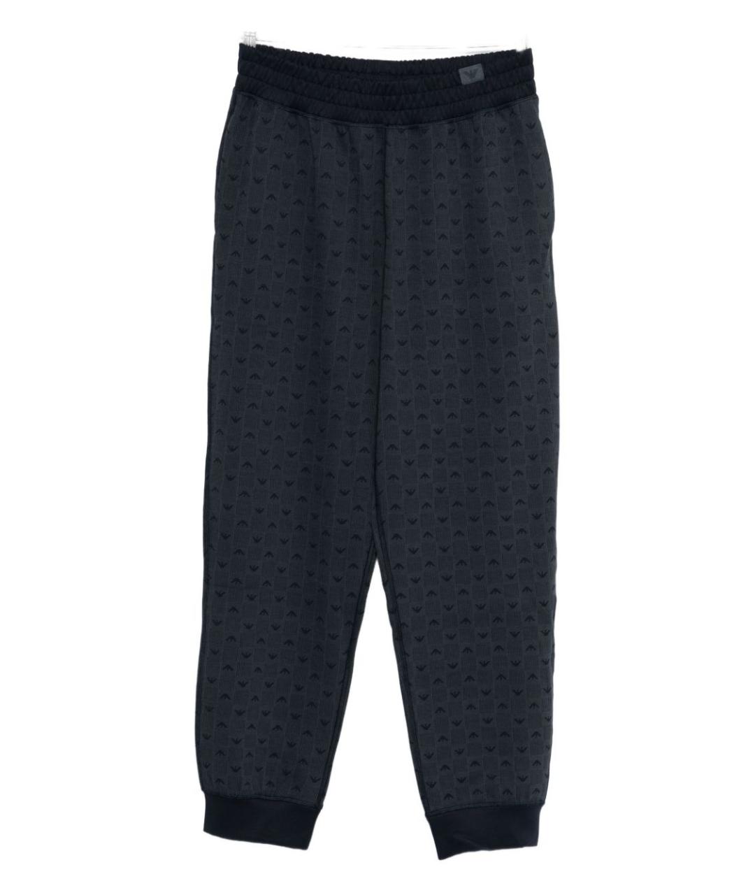 EMPORIO ARMANI Синие хлопковые повседневные брюки, фото 1