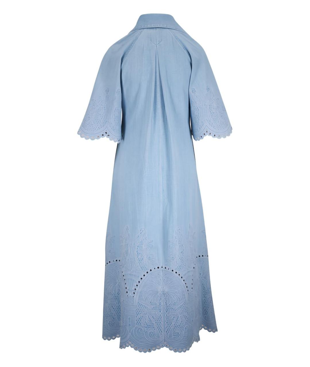 ZIMMERMANN Голубое хлопковое повседневное платье, фото 2