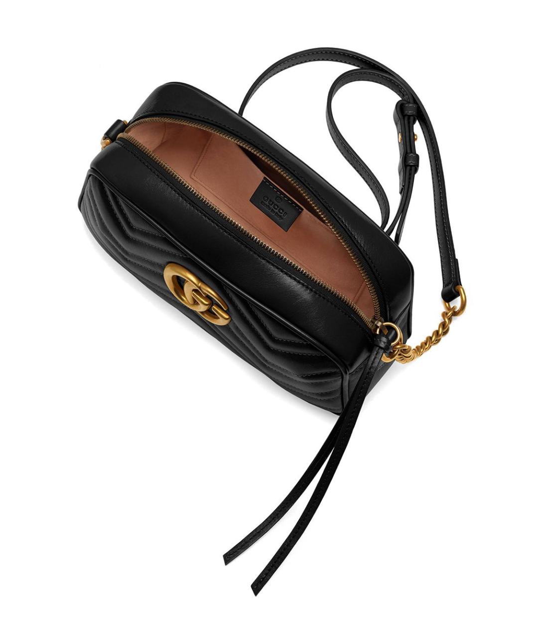 GUCCI Черная кожаная сумка через плечо, фото 9
