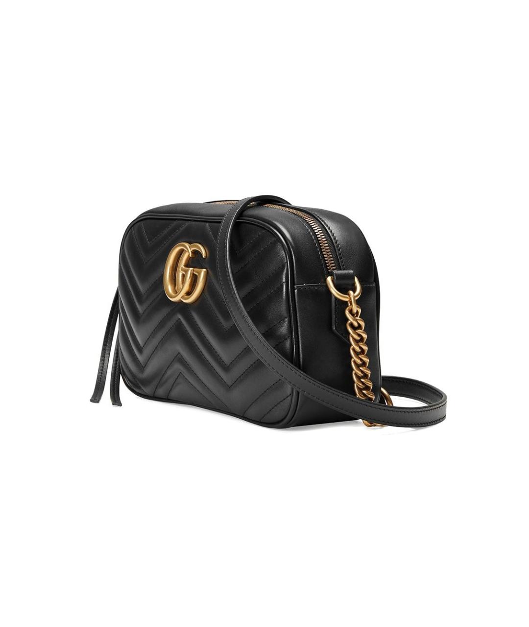 GUCCI Черная кожаная сумка через плечо, фото 4