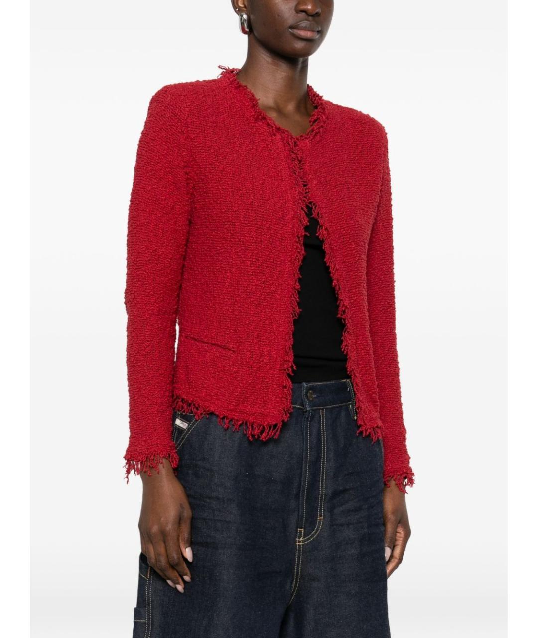 IRO Красный хлопковый жакет/пиджак, фото 2