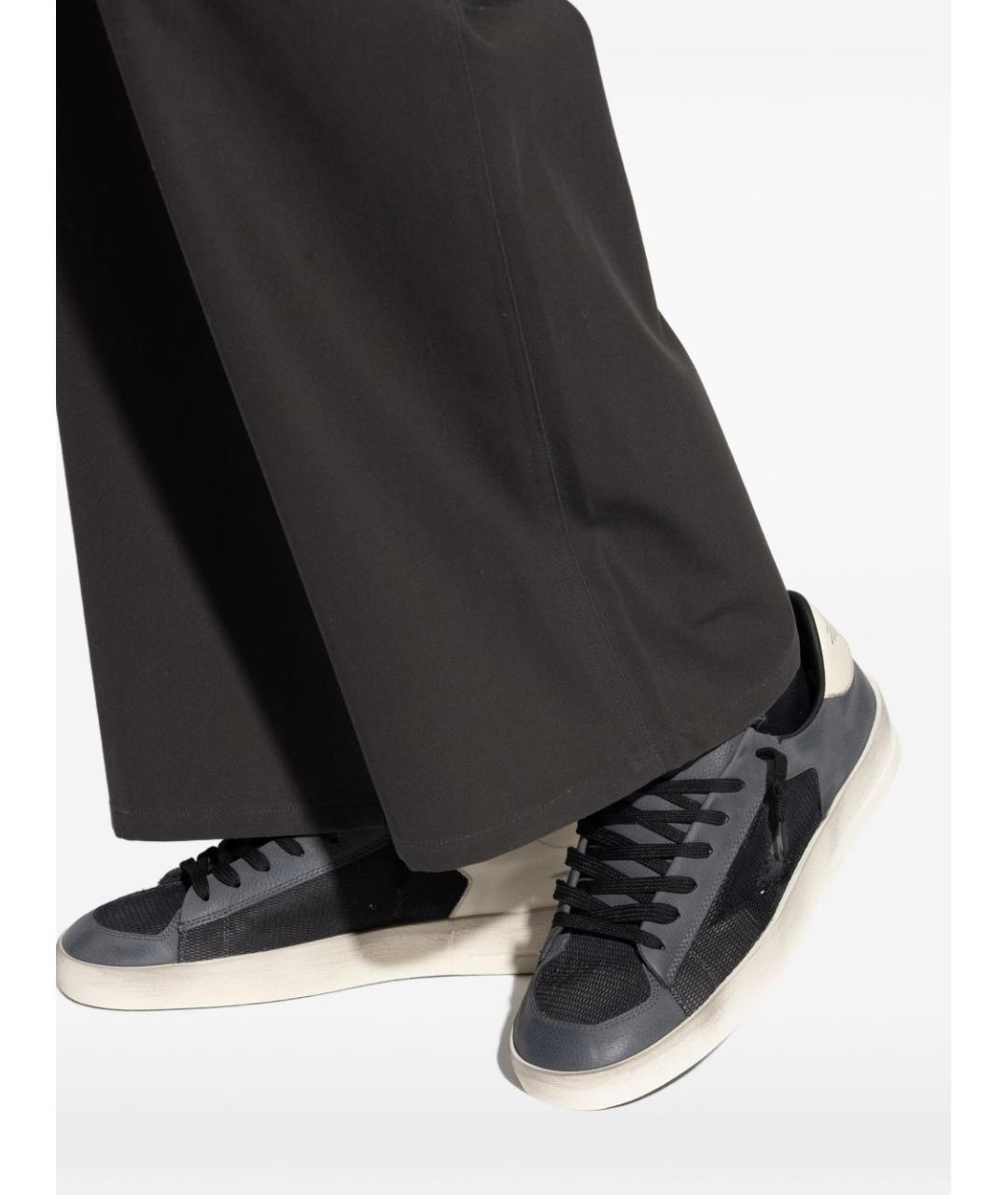 GOLDEN GOOSE DELUXE BRAND Серые кожаные низкие кроссовки / кеды, фото 2