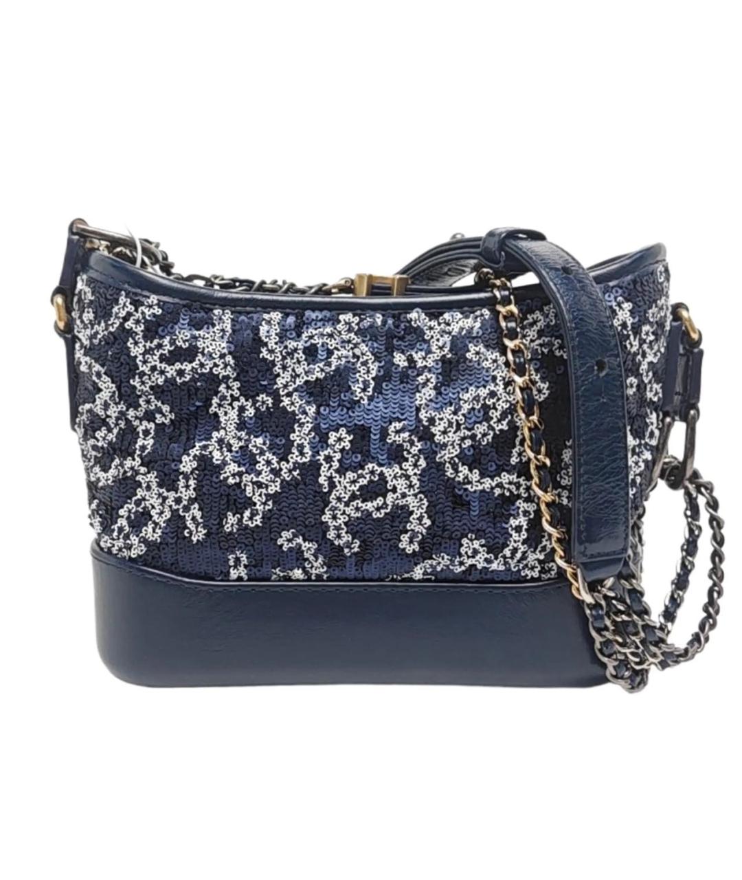 CHANEL Синяя кожаная сумка через плечо, фото 1