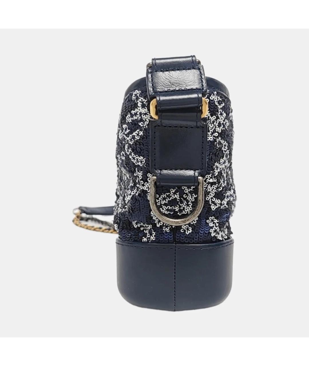 CHANEL Синяя кожаная сумка через плечо, фото 2