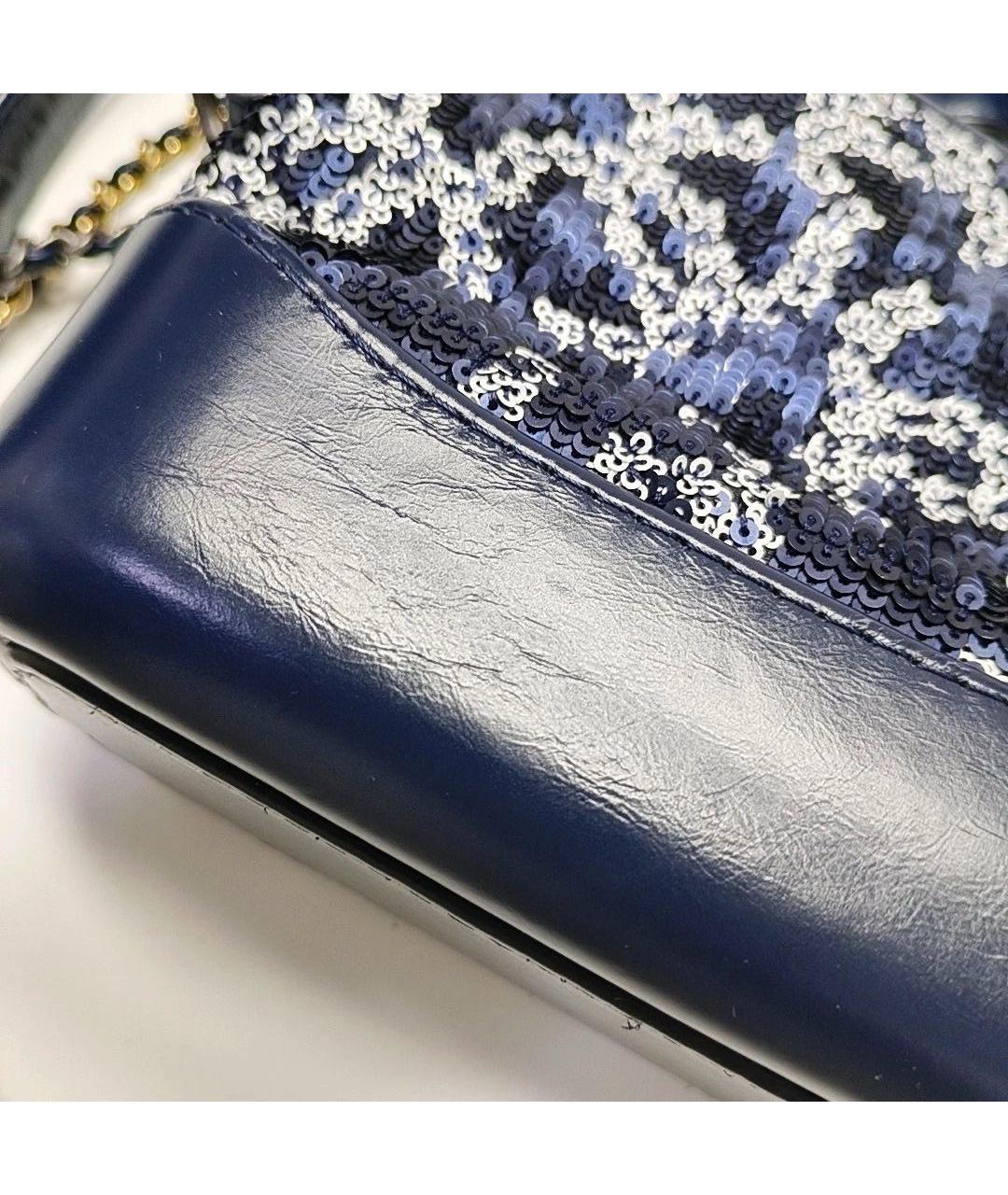 CHANEL Синяя кожаная сумка через плечо, фото 7