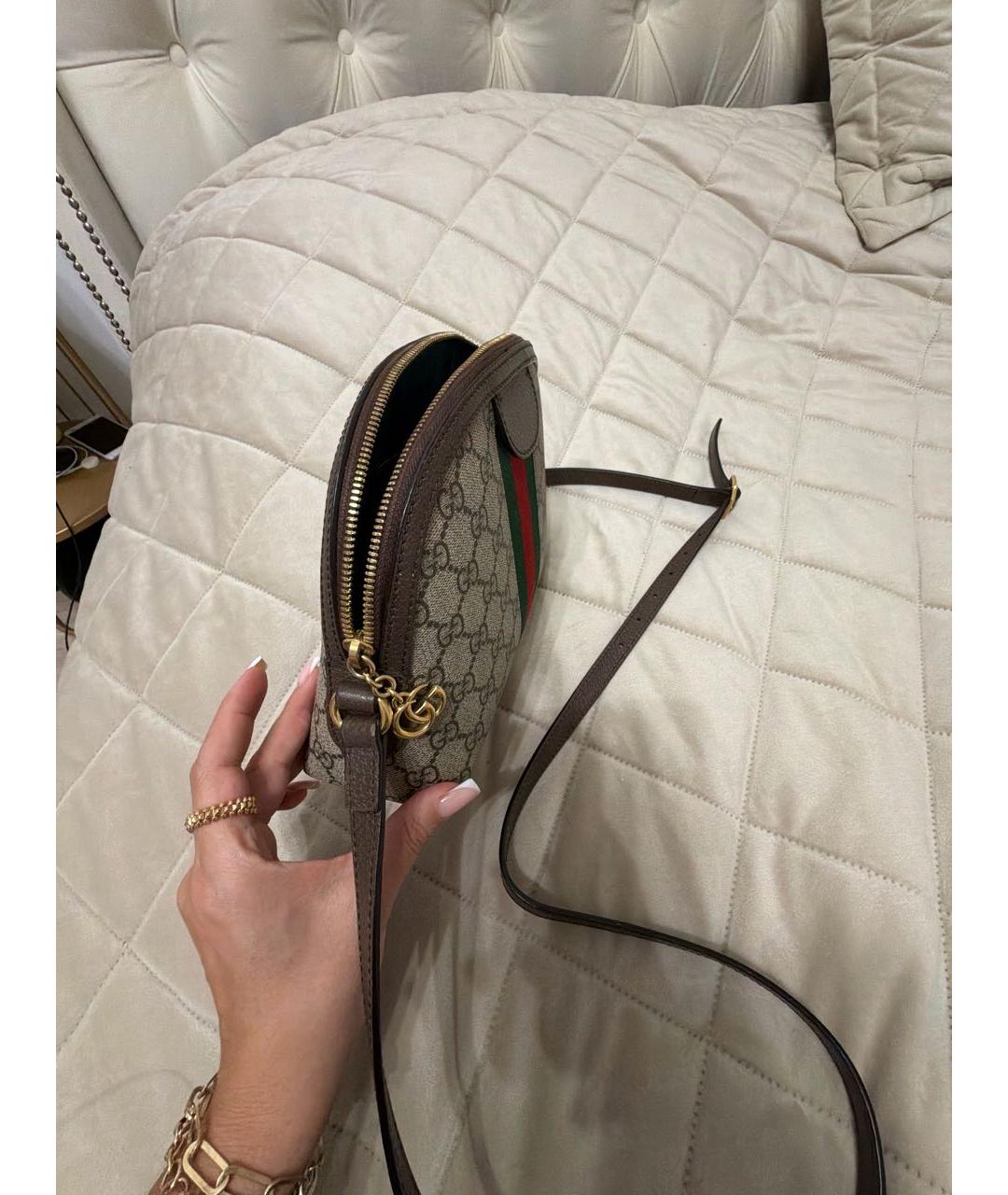 GUCCI Антрацитовая кожаная сумка через плечо, фото 4