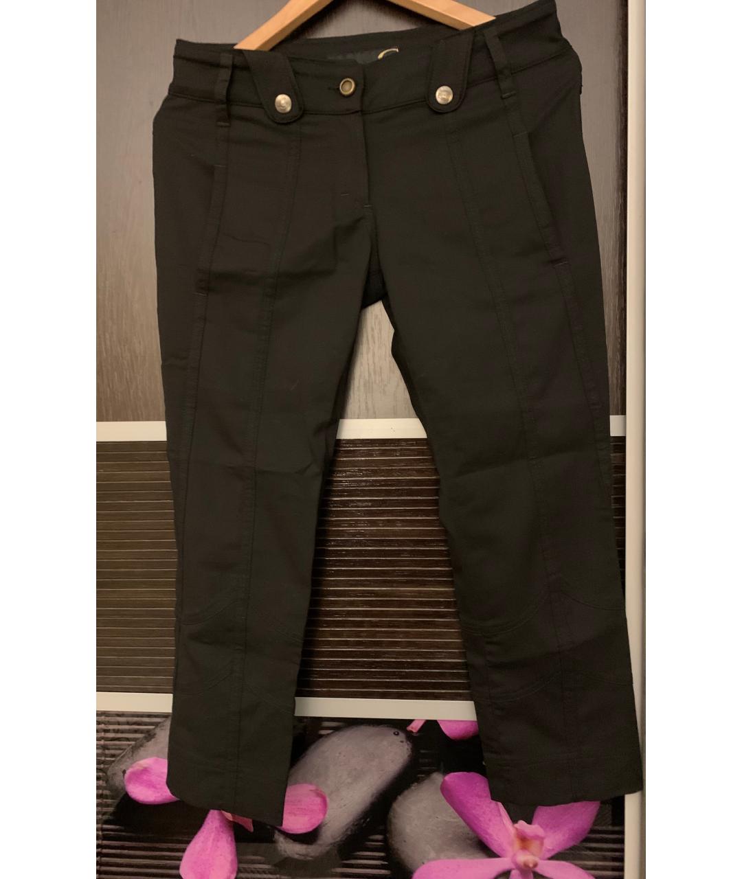 ROBERTO CAVALLI Черные хлопко-эластановые бриджи, фото 7