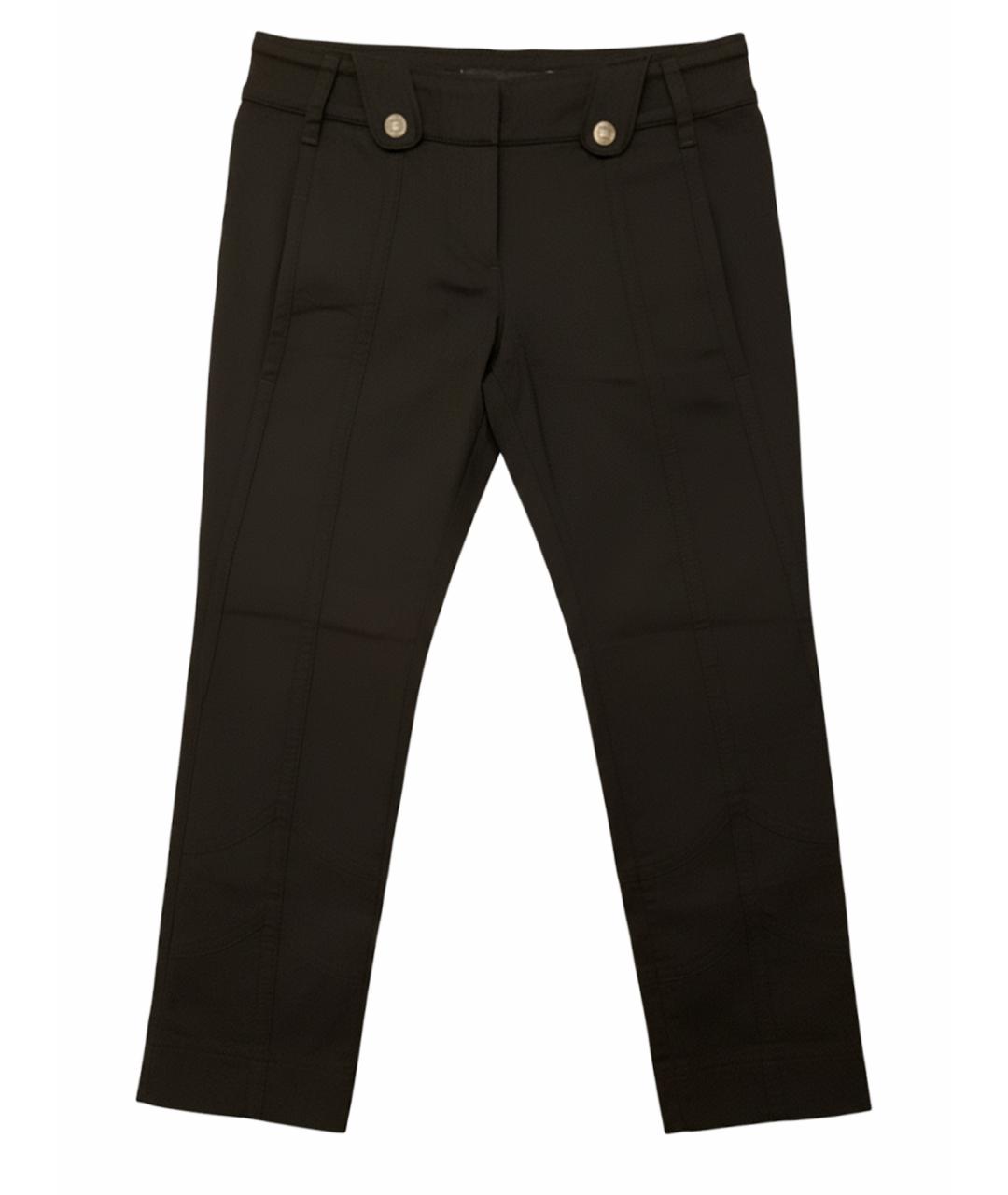 ROBERTO CAVALLI Черные хлопко-эластановые бриджи, фото 1