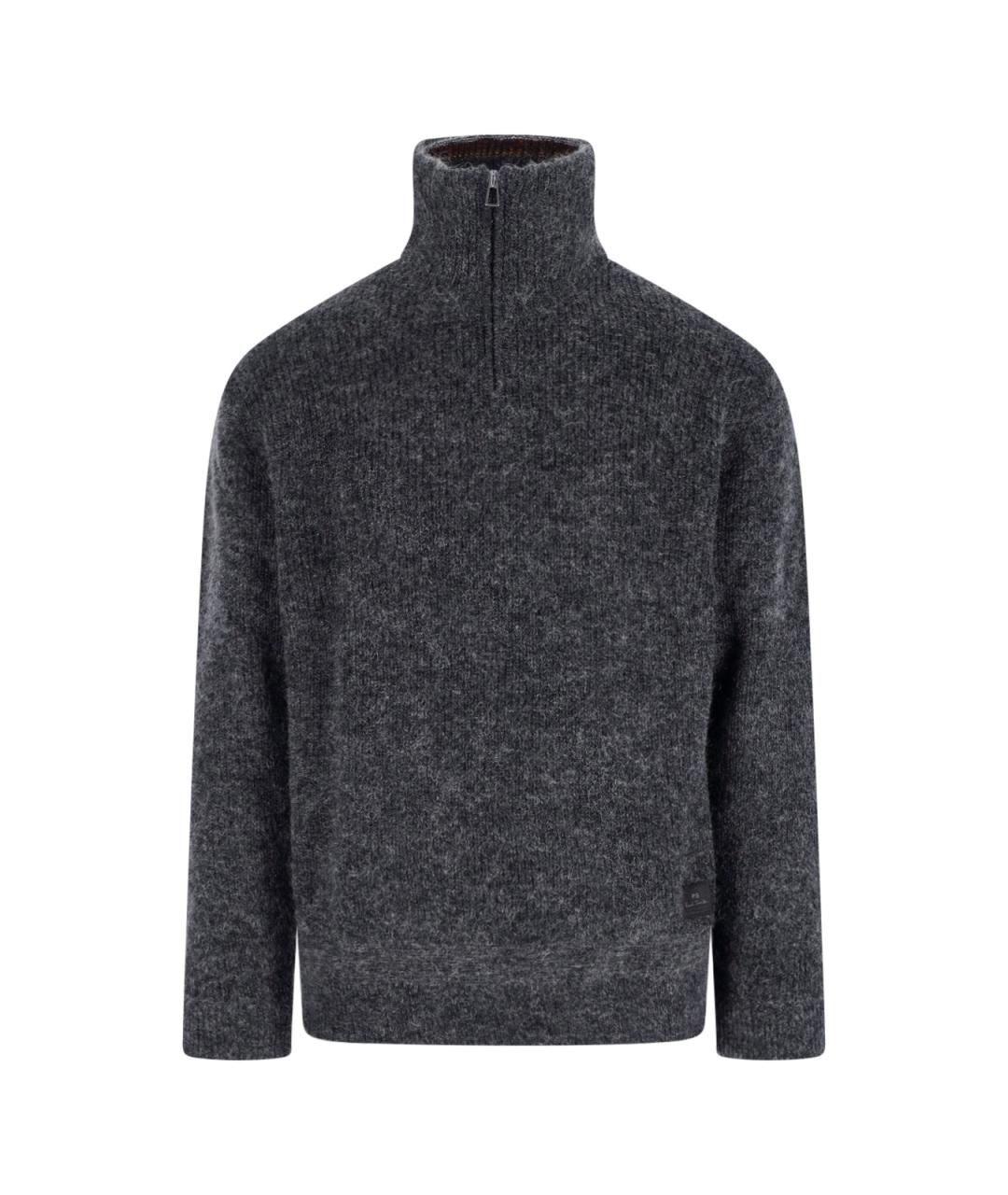 PAUL SMITH Серый хлопковый джемпер / свитер, фото 1