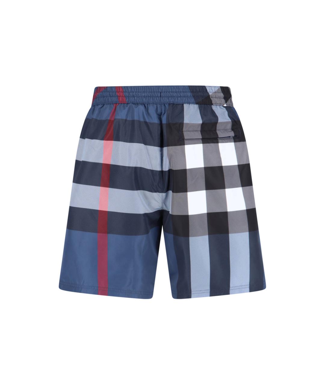 BURBERRY Синие полиэстеровые плавки, фото 2