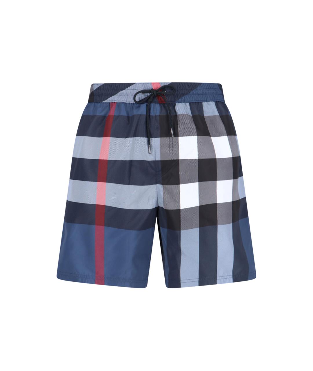 BURBERRY Синие полиэстеровые плавки, фото 1