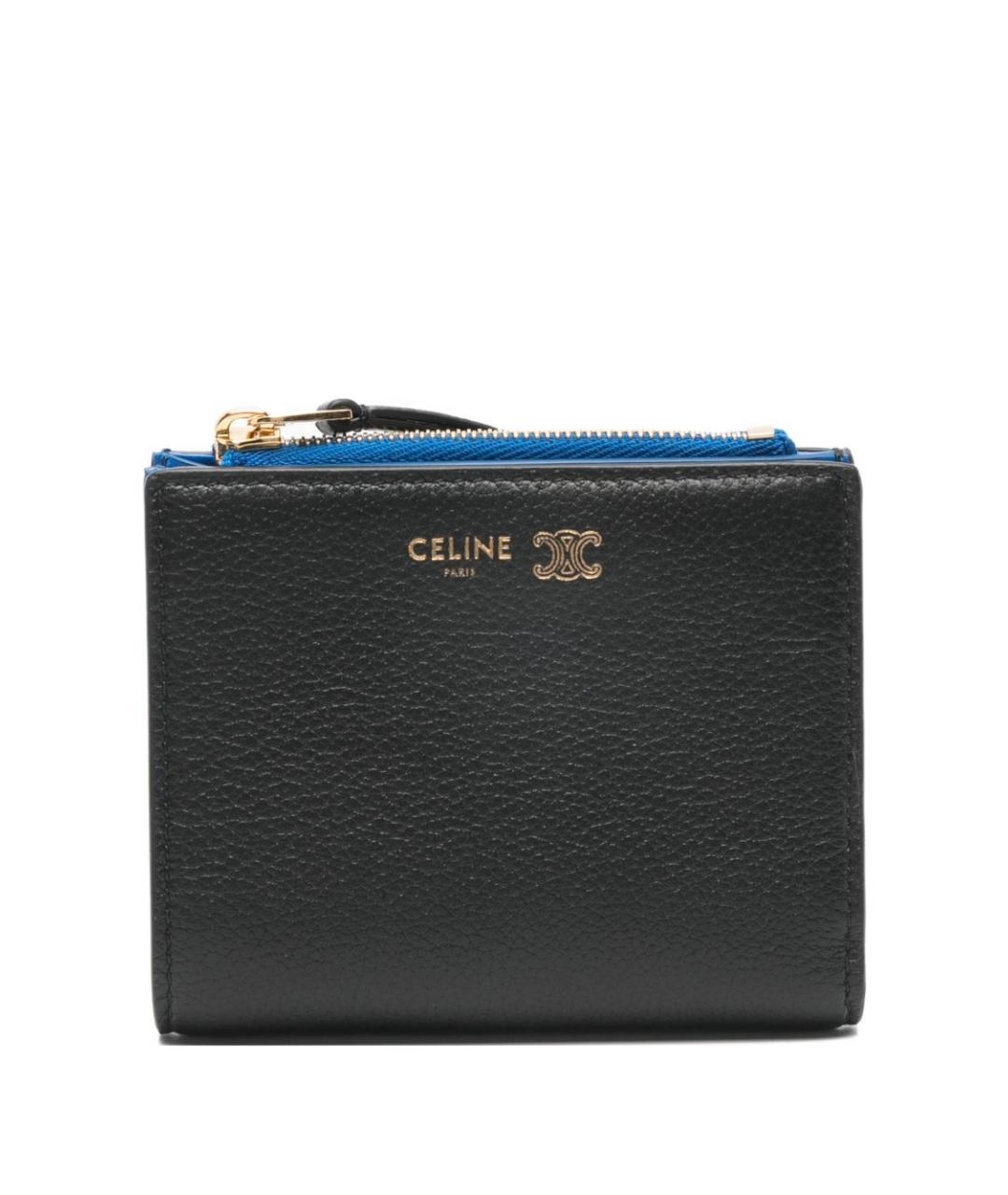 CELINE Черный кожаный кошелек, фото 1