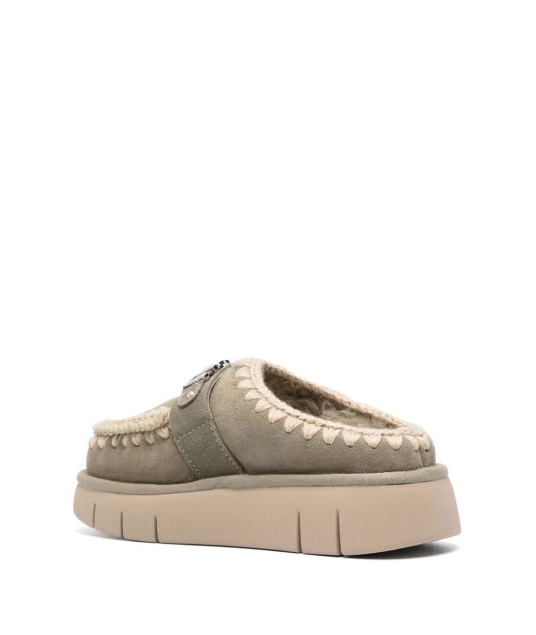 MOU Серые замшевые мюли, фото 3