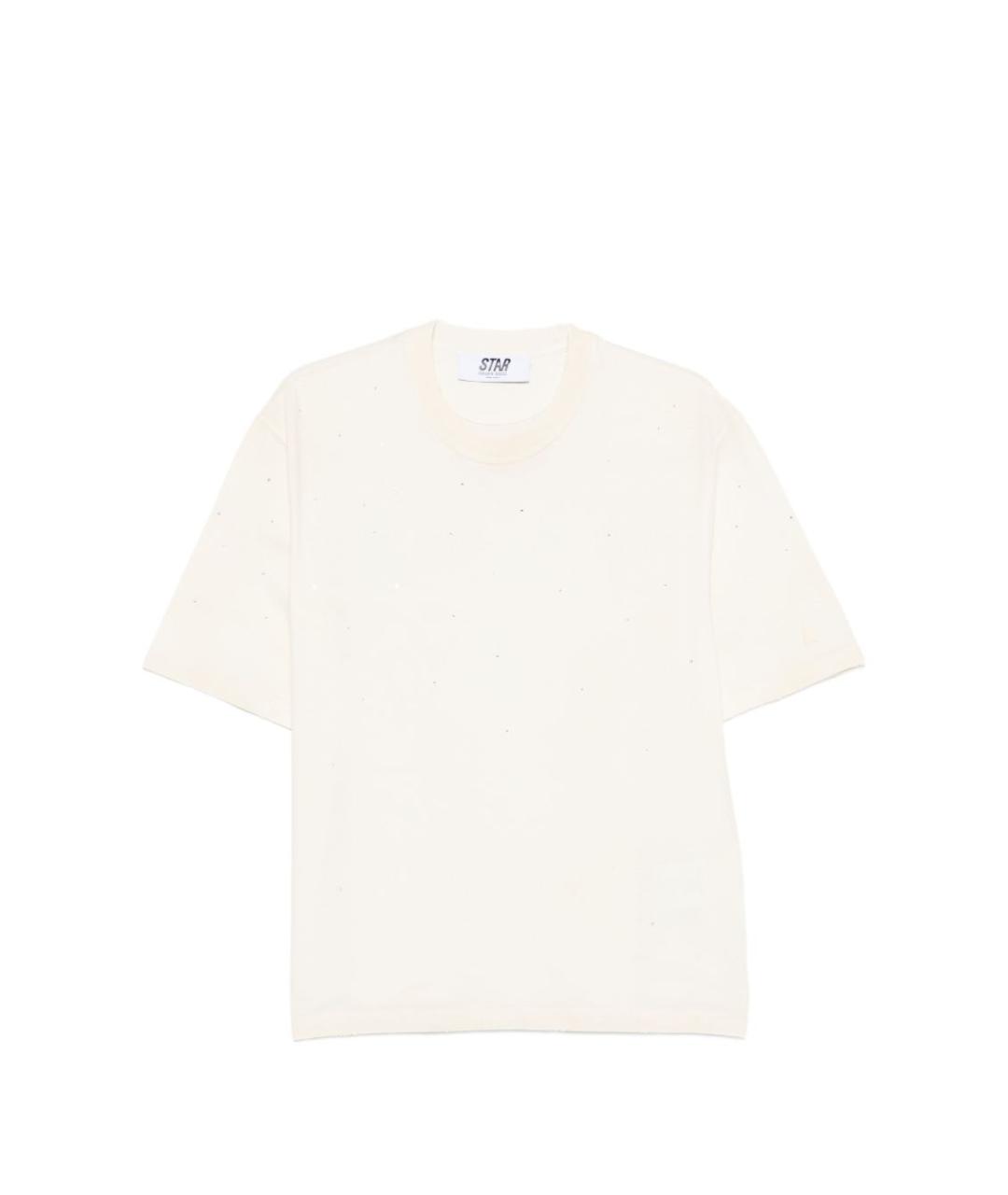 GOLDEN GOOSE DELUXE BRAND Белая хлопковая футболка, фото 1