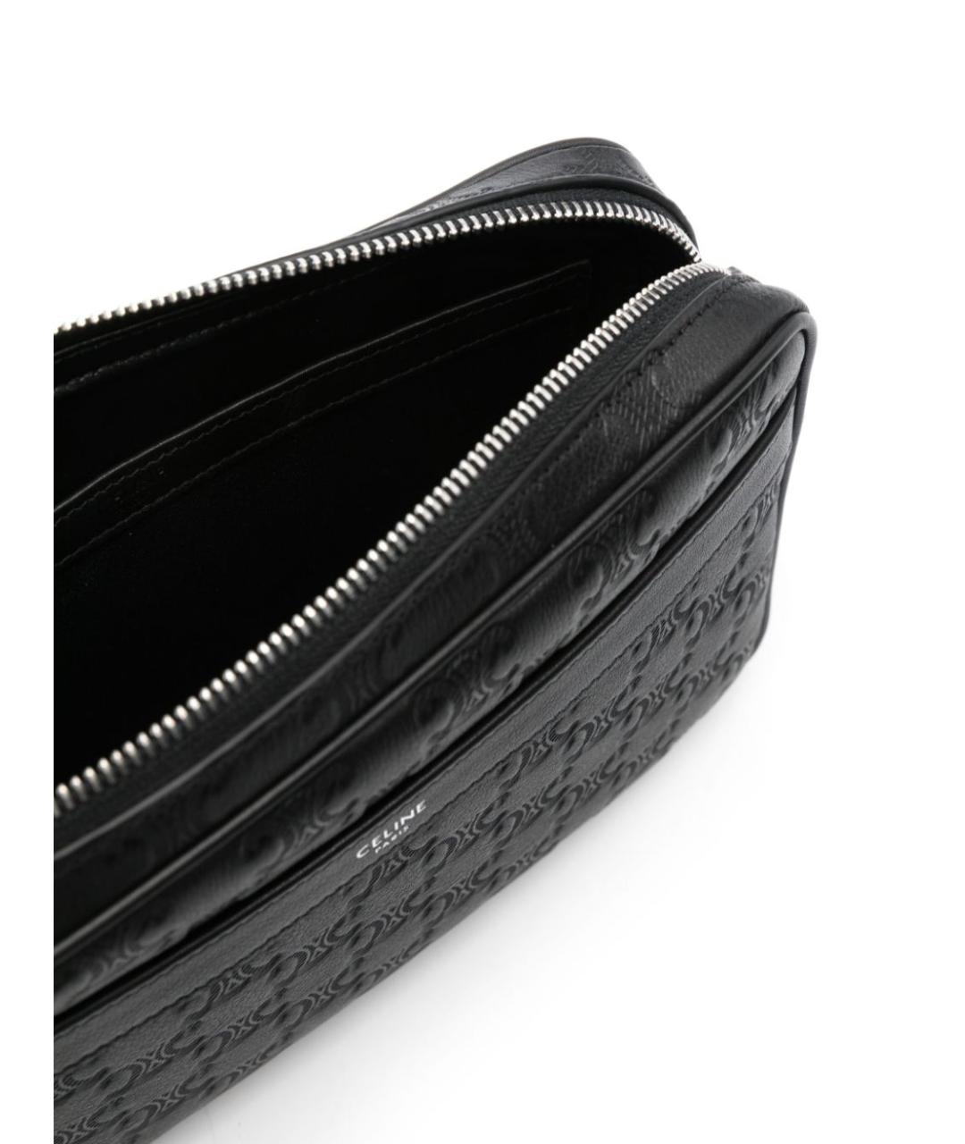 CELINE Черная кожаная сумка на плечо, фото 2