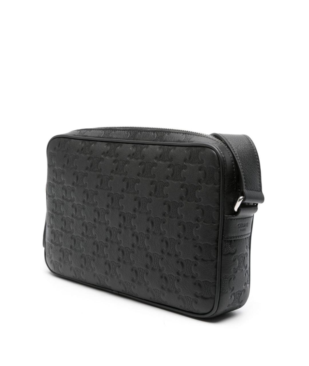 CELINE Черная кожаная сумка на плечо, фото 3