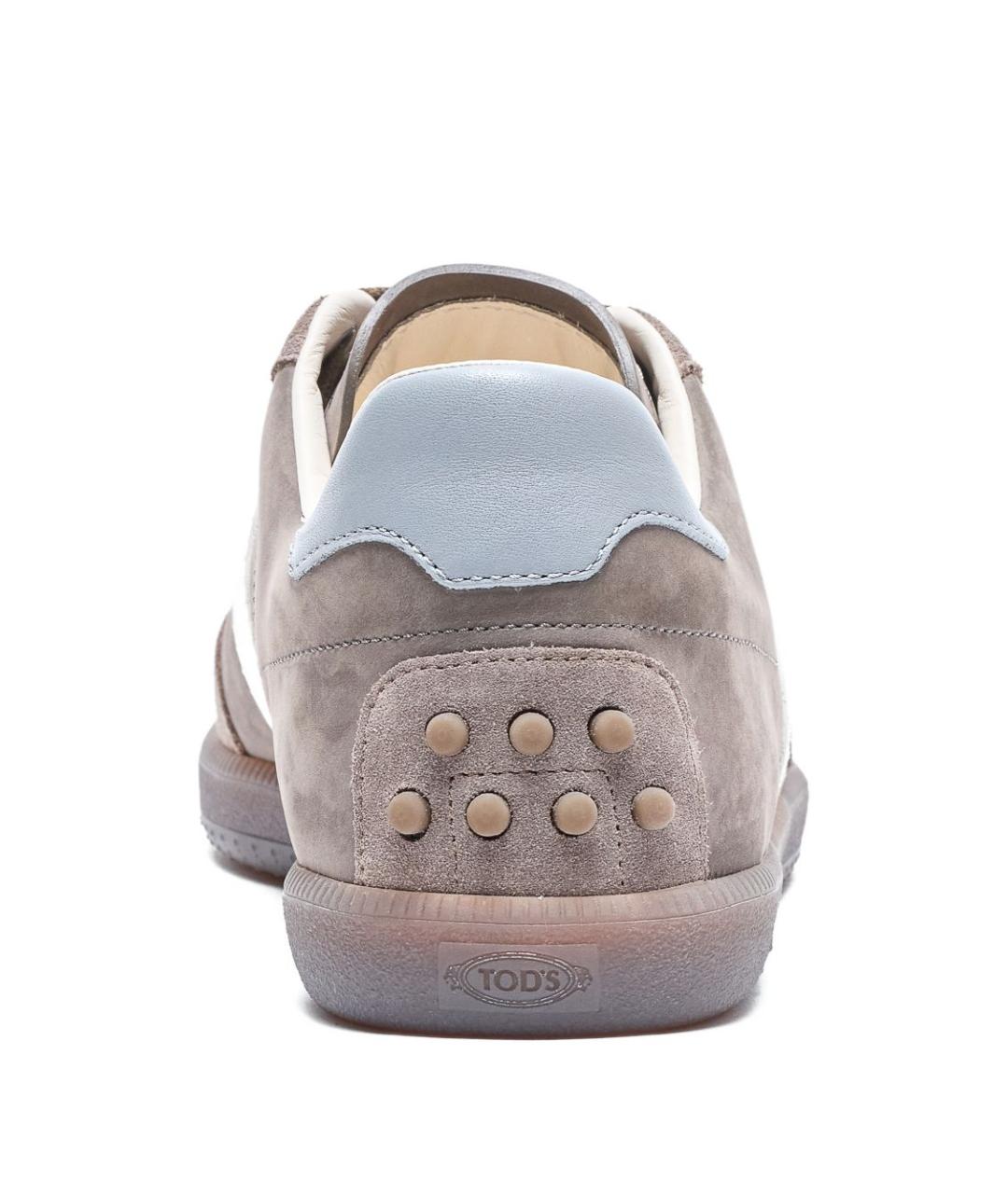 TOD'S Серые замшевые низкие кроссовки / кеды, фото 3